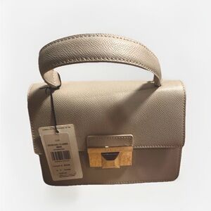 Chic FURLA Beige Satchel convertible Crossbody - Top Handle Bag